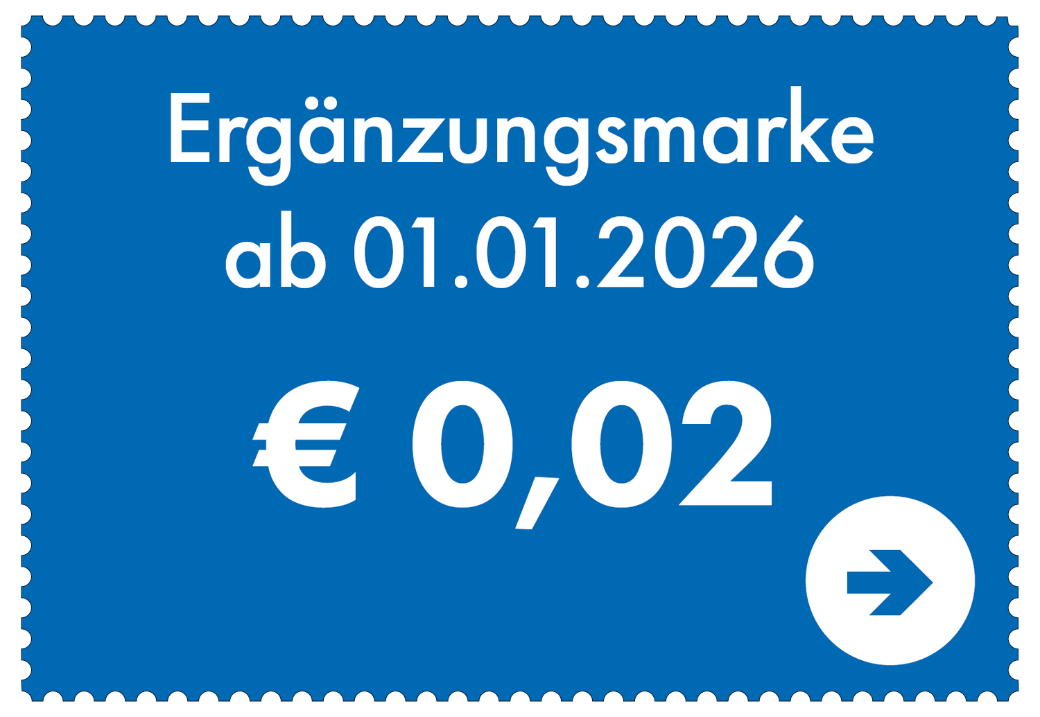 Ergänzungsmarke (0,02 €)