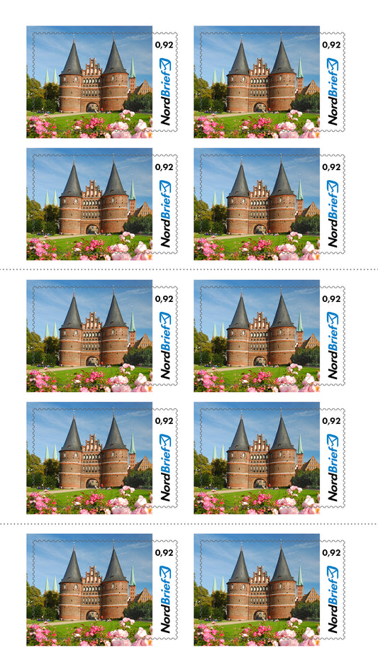 10er-Markenheft Postkarte & Standardbrief "Region Lübeck"