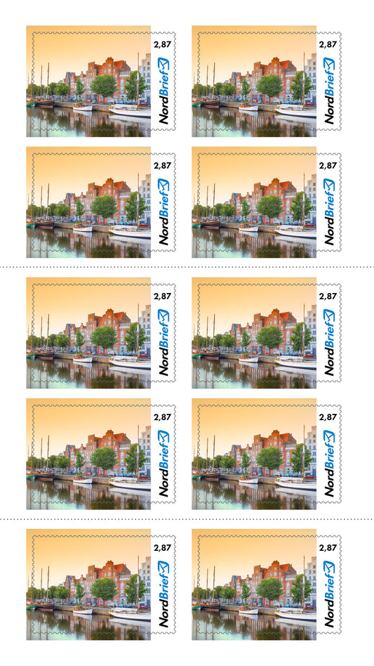 10er-Markenheft Maxibrief "Region Lübeck"