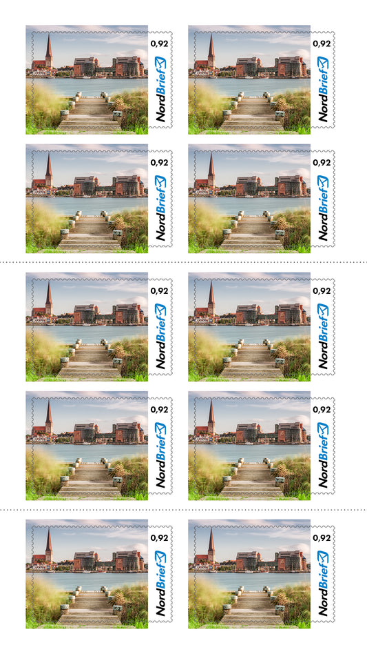 10er-Markenheft Postkarte & Standardbrief "Region Rostock"