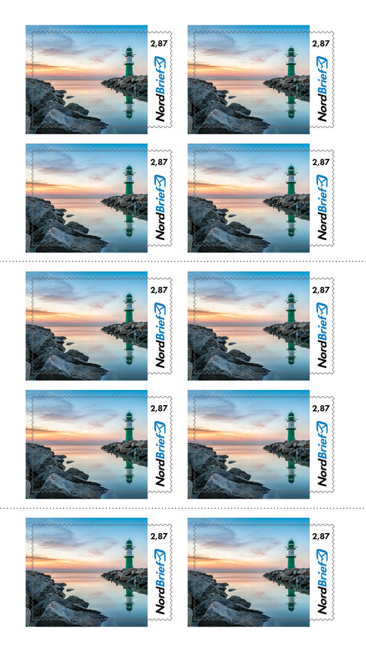 10er-Markenheft Maxibrief "Region Rostock"