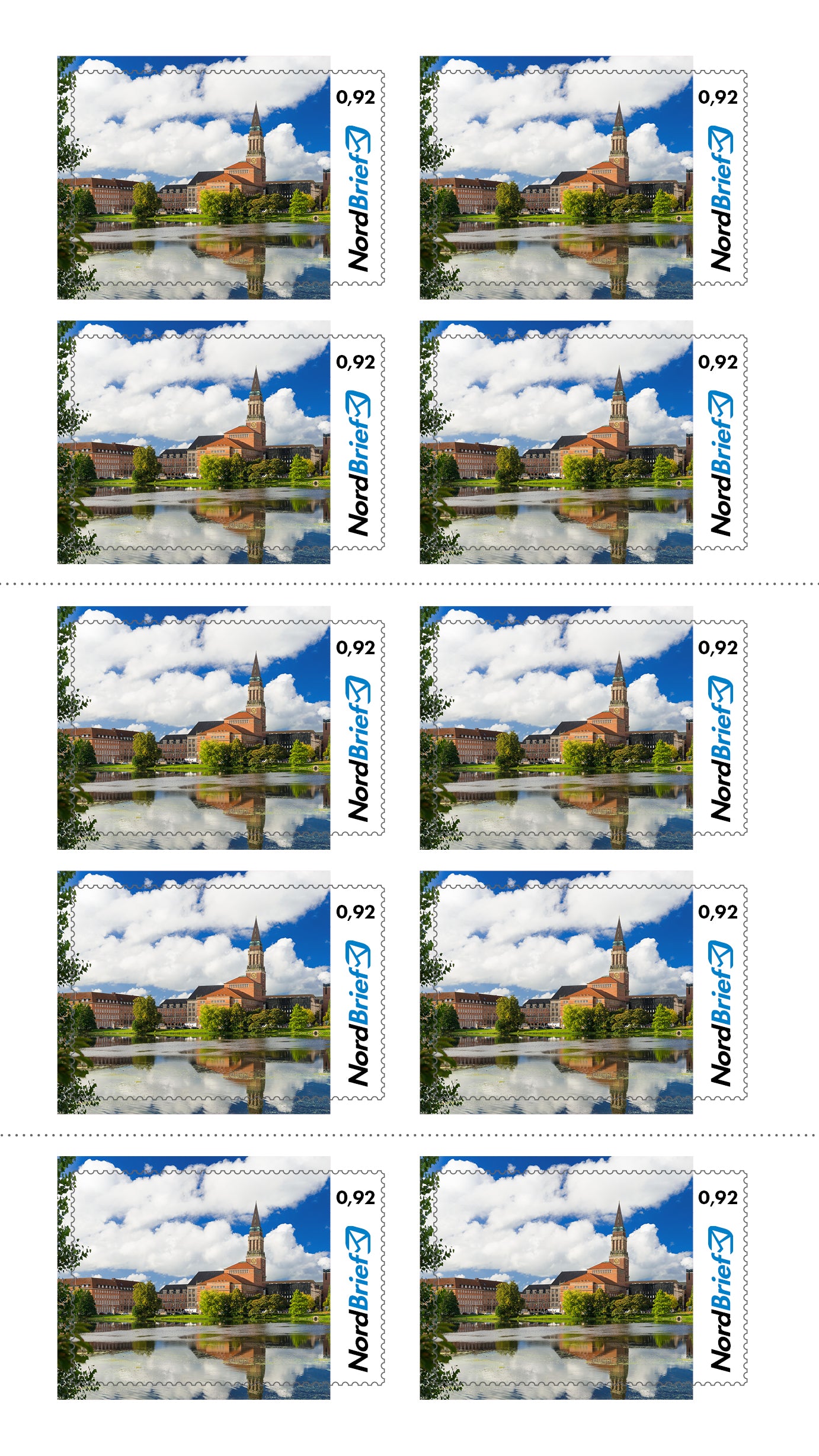 10er-Markenheft Postkarte & Standardbrief "Region Kiel"