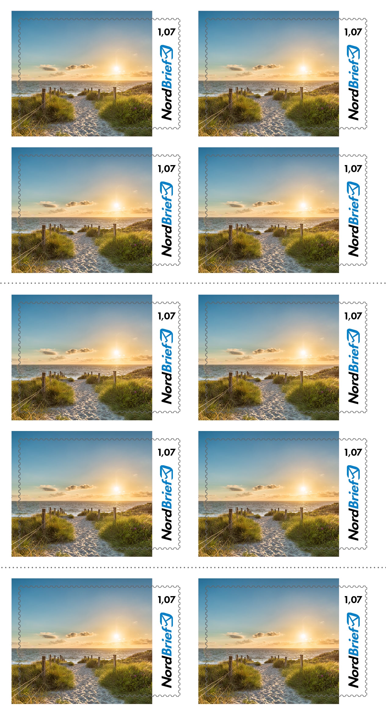 10er-Markenheft Kompaktbrief "Ostsee"