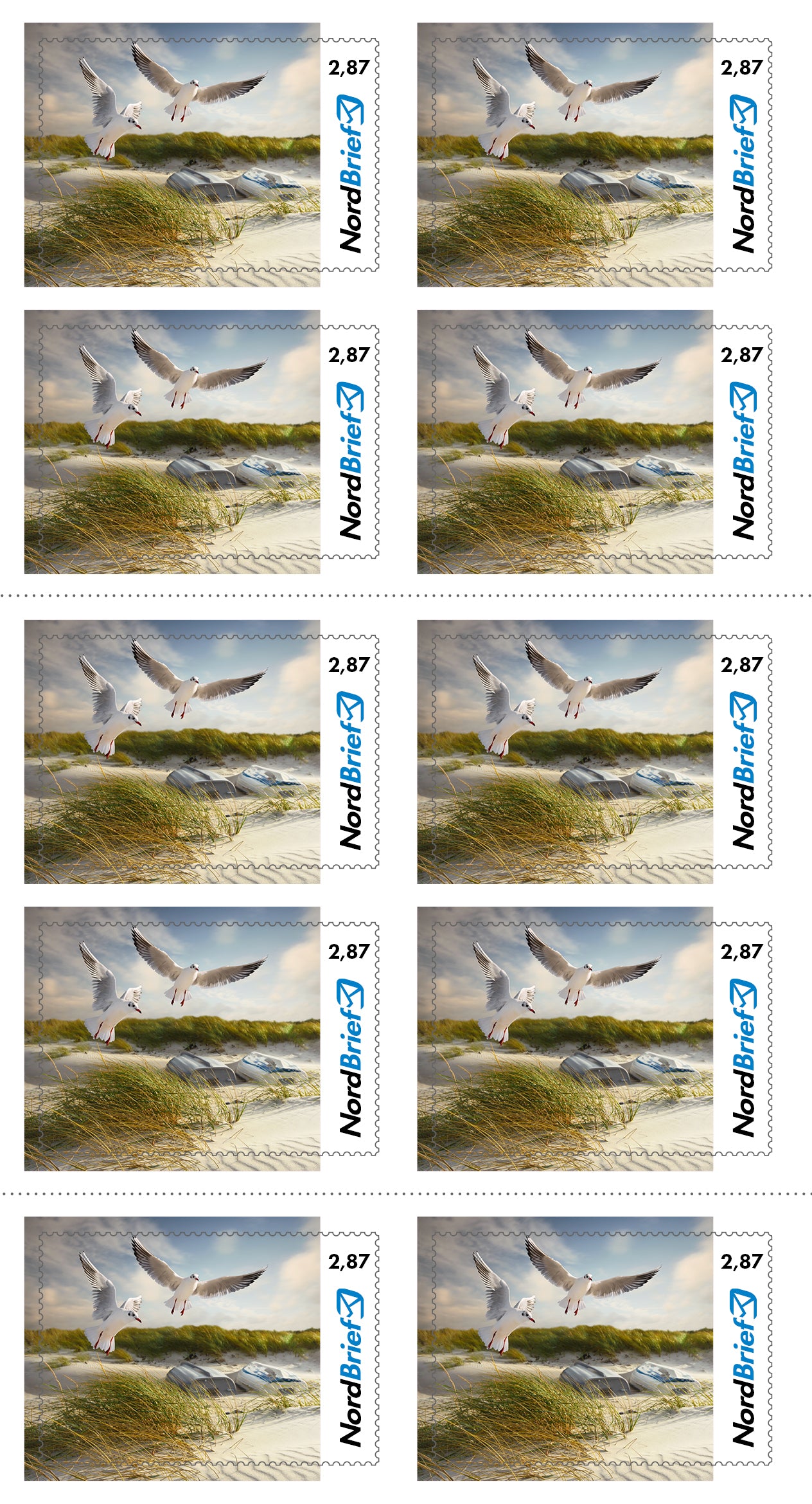 10er-Markenheft Maxibrief "Ostsee"